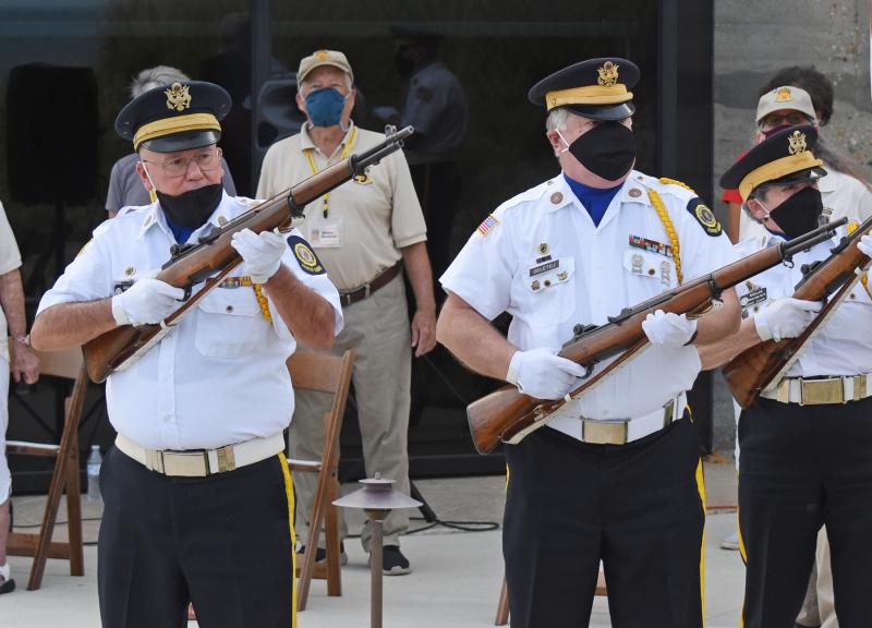 Dick Kollar, left, and Mike Geletej of American Legion Post 28 honor guard.