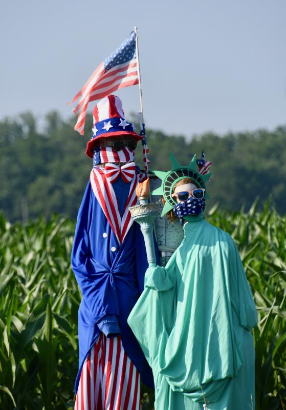 For the July 4th holiday this past summer, the Pole Family wears face masks.