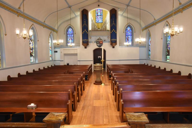 The renovated church offers more space for the congregation.