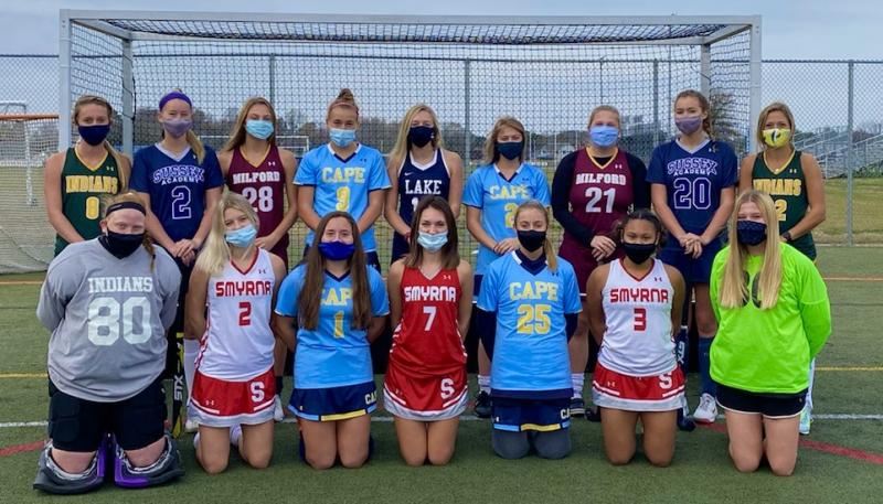 Back Row: Morgan McGee, Emma Westbrook, Liv Muir, Carrie Clausius, Emma Moore, Lily Ashby, Maddie Sekscinski, Elise Westbrook, Jessica Rybicki
Front Row: Allyson Clark, Ryla Wilber, Sommer Dorman, Abby Anderson, Sierra Manifold, Madi Simpson, Eve Sekscinski
Missing: Emma Sekscinski, Micah Smith
Coaches: Abby Kane, Hailey Moore and Ike Eisenhour Delaware Shore Showcase Team