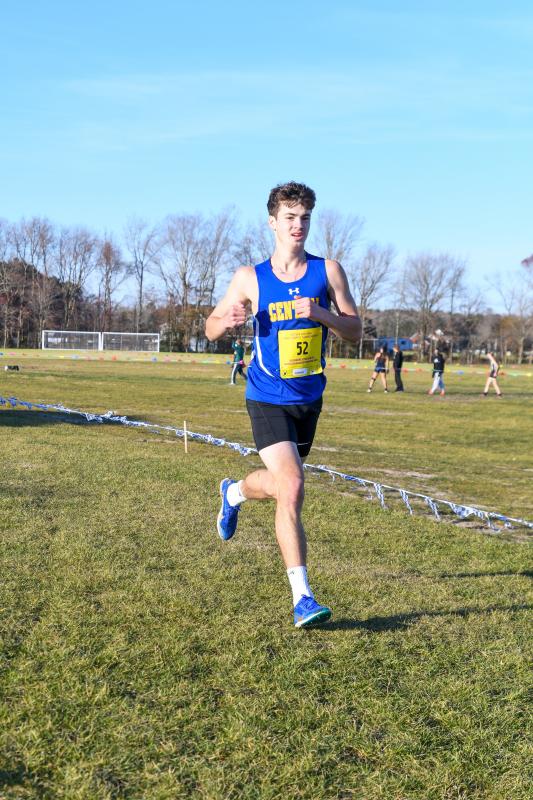 David Wooten of Sussex Central crosses third in 16:34.