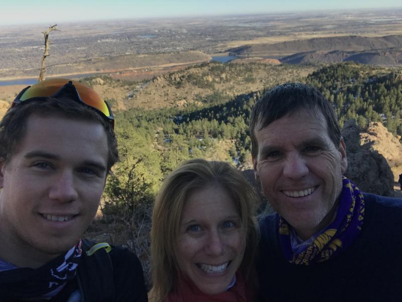 Jake, Monique and Tim Bamforth at 7,000 feet atop Horsetooth Mountain in Fort Collins, Colo. SUBMITTED PHOTO