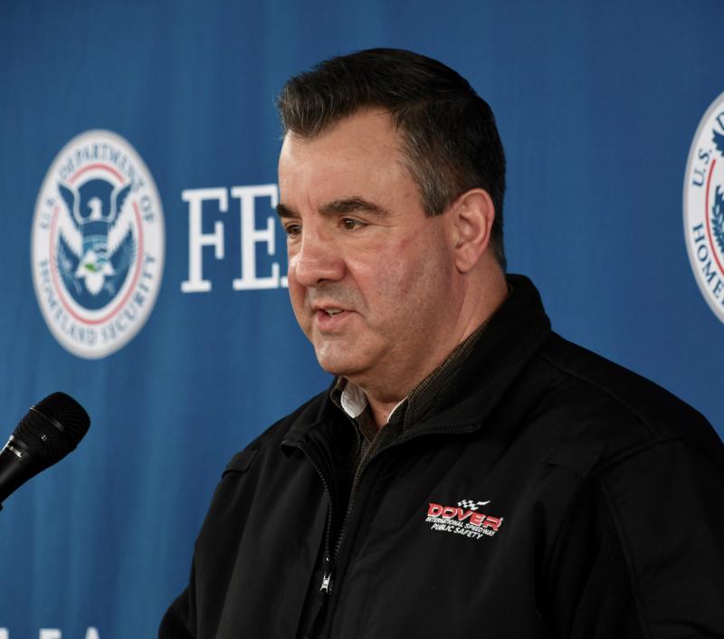 Jim Hosfelt, Dover Speedway director of public safety, talks about the role the speedway has played during the pandemic, including the FEMA vaccination event.