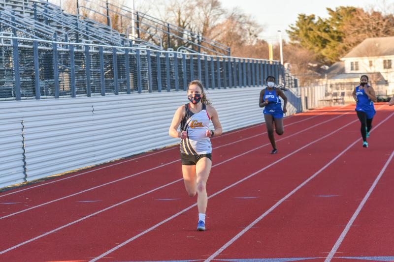 Hannah Jones wins the 200 meters. She also won the 100 meters and ran on the 4-by-400 relay team.