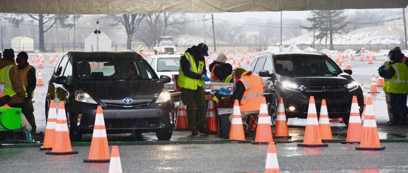 Federal and state agencies, including FEMA, join forces to host the largest vaccine clinic to date Feb. 21-26 at Dover International Speedway. Nearly 20,000 second doses of vaccine were administered during the event.