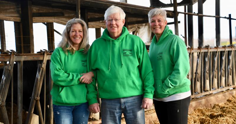 Walt Hopkins will step back to allow the next generation of the family to run most of the farm’s operations. Those stepping up include sisters Ingrid, left, and Amy. RON MACARTHUR PHOTOS