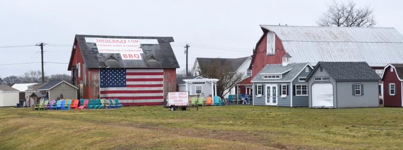 If the Chappell Farm LLC applications are approved, all of the buildings at the Cave Neck Road-Route 1 intersection would be demolished to make way for commercial development along the highway frontage. RON MACARTHUR PHOTO