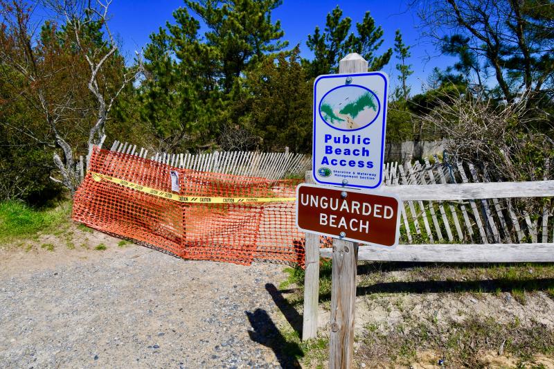 As beaches begin to close, state officials follow suit and close access at Cape Henlopen State Park on April 15, except to exercising, dog walking and a limited number of drive-on surf vehicles. State park campgrounds, playgrounds and other facilities closed March 24, 2020.