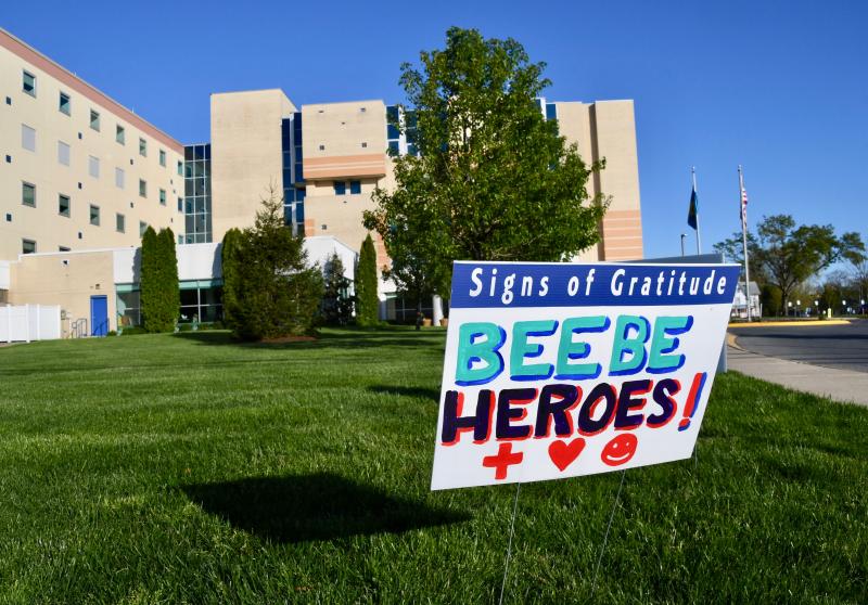 Beebe Healthcare in Lewes adapts to the pandemic and its surges in positive cases. For most the past year, most visitors have been restricted access to the hospital.