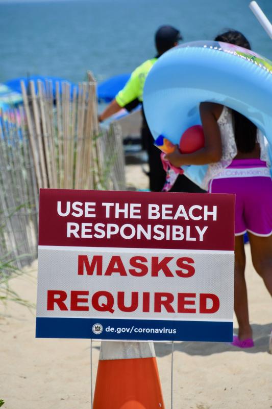 Masks are required on beach in Rehoboth starting July 1, 2020.