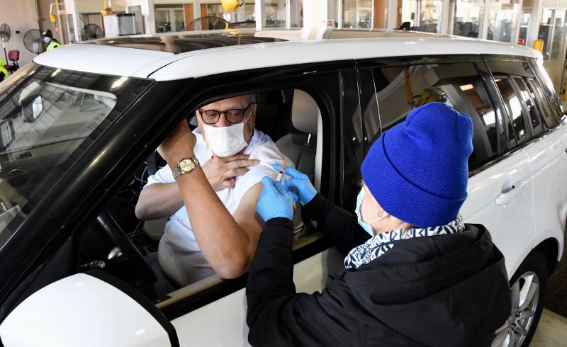 Walt Jones of Lewes is among the nearly 3,000 people, mainly seniors 65 years of age and older, who waited in line Jan. 23 and 24, 2021, in the first mass COVID-19 vaccine event in Sussex County. The drive-thru event took place at the Georgetown Division of Motor Vehicles.