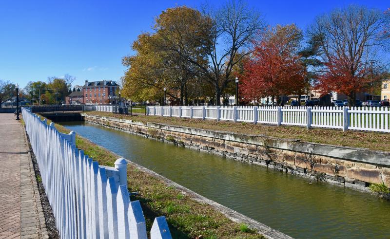 A lock of the original Chesapeake & Delaware Canal is preserved in Delaware City, another stop along the Bayshore Byway in New Castle County.