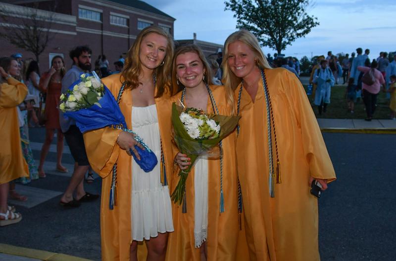 Getting together for a post-commencement smile are (l-r) Maggie Dawson, Lyndsey Smailer and Ally Best.