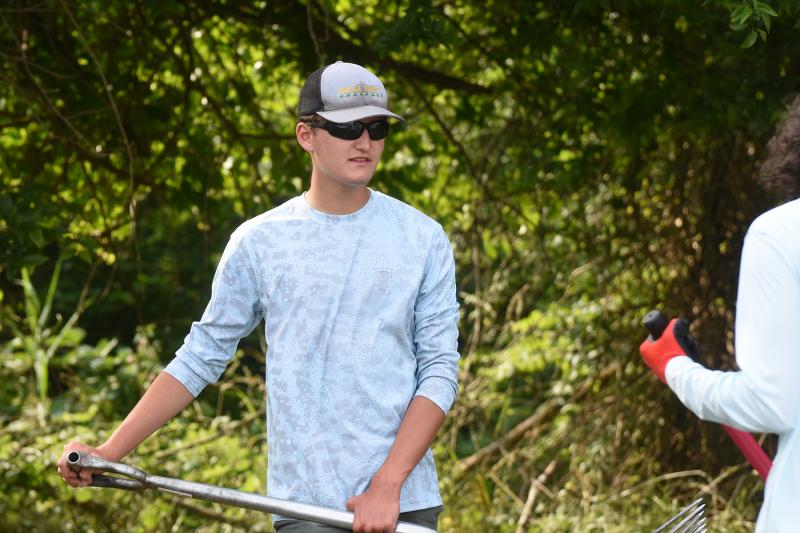 Nicholas Schimmel organized the cleanup as part of his Eagle Scout project.