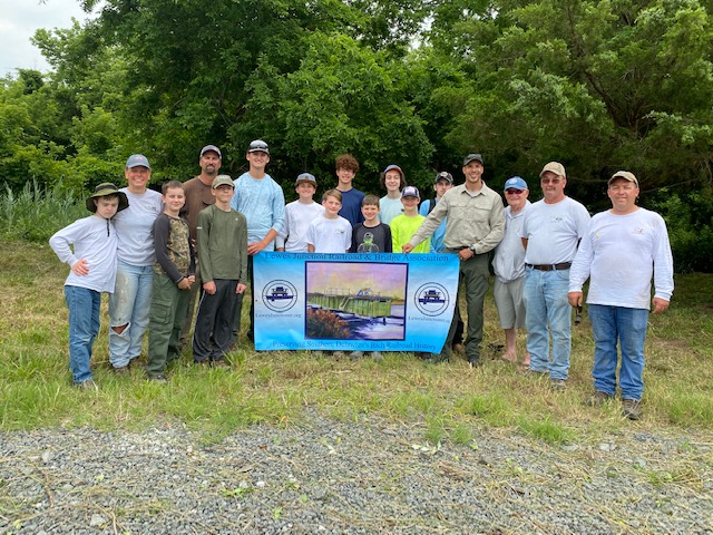 Project participants shown are (l-r) Leo Huot, Carrie Huot, Ryan Huot, Mike Schimmel, Noah Marcelle, Nicholas Schimmel, Christian Schimmel, Finn McPherson, Parker Wells, Austin Wilson, Brendan Slonacher, Austin West, Adam Sobiech, Parker Wells, Gary Wray, Billy Foxwell and Cameron Marcelle. SUBMITTED PHOTO