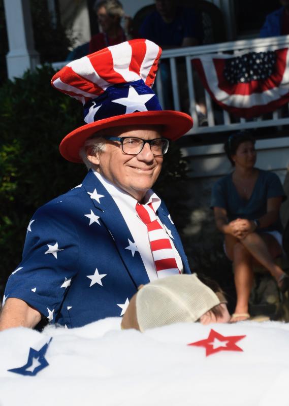 Jim Culley of Lewes dresses as Uncle Sam, and he gets the rest of his family to take part in the parade each year as well.