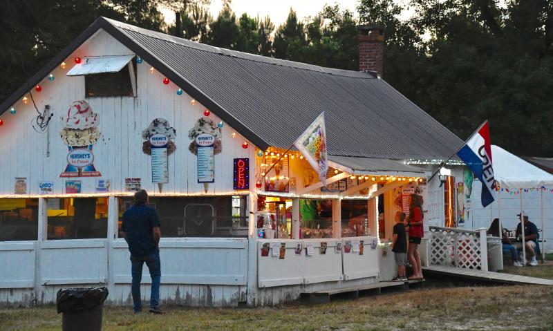 The concession stand is a popular stop each night to get ice cream treats.