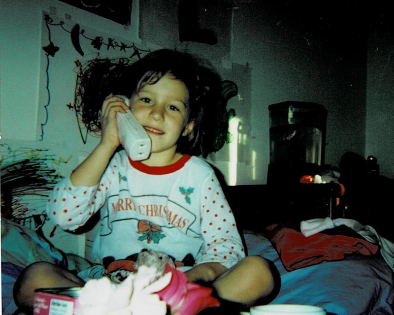 Little Julie on the phone