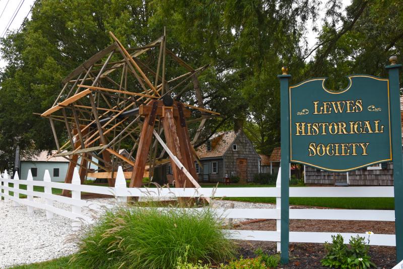 A rally to support keeping the menhaden fishing net reel in its current location on the Lewes Historical Society’s campus is planned for Sunday, Sept. 5. NICK ROTH PHOTO