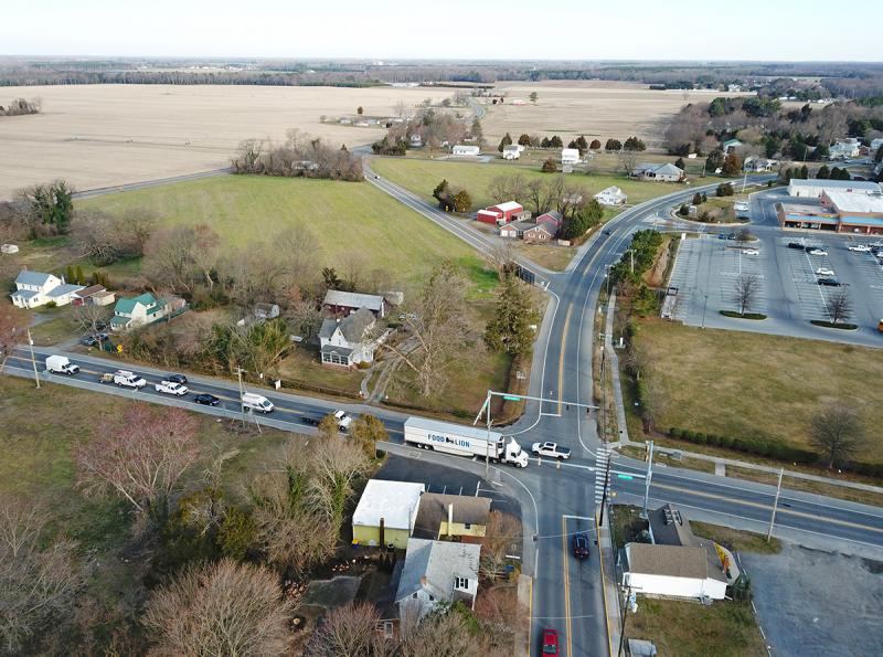 Milton officials are seeking solutions to improve traffic along Route 16, especially at the intersection of Union Street Extended, shown. That is where a Royal Farms convenience store and gas station is expected to be built. Delaware Department of Transportation is conducting a study of the Route 16 corridor to help plan for improvements. NICK ROTH PHOTO