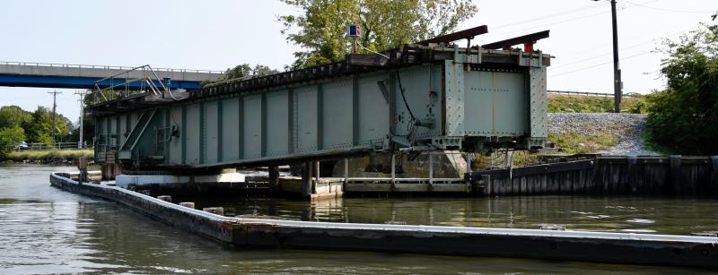 The historic railroad swing bridge over Lewes-Rehoboth Canal has been in place since 1916 when it was constructed as part of the canal project.