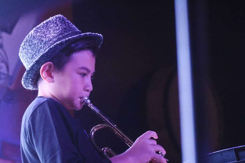 Alec Villar, 12, shows off his skills.