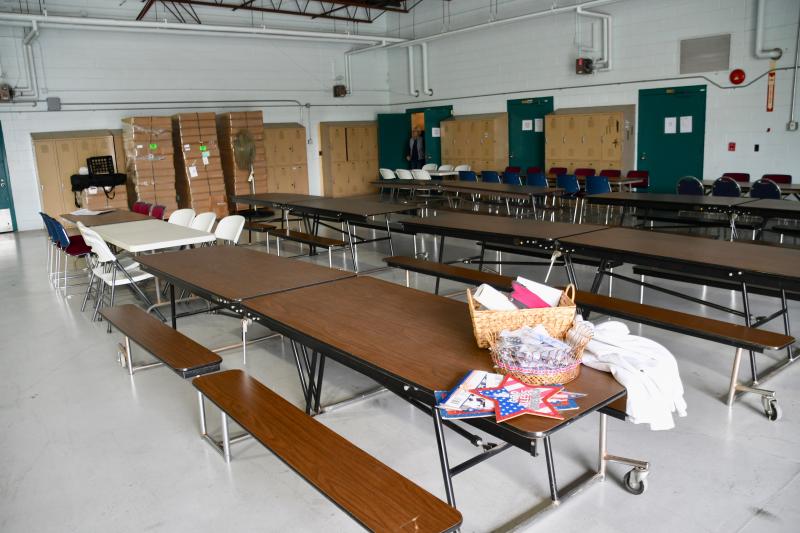 The mess hall is ready and waiting for members of the 946th Transportation Company to arrive.