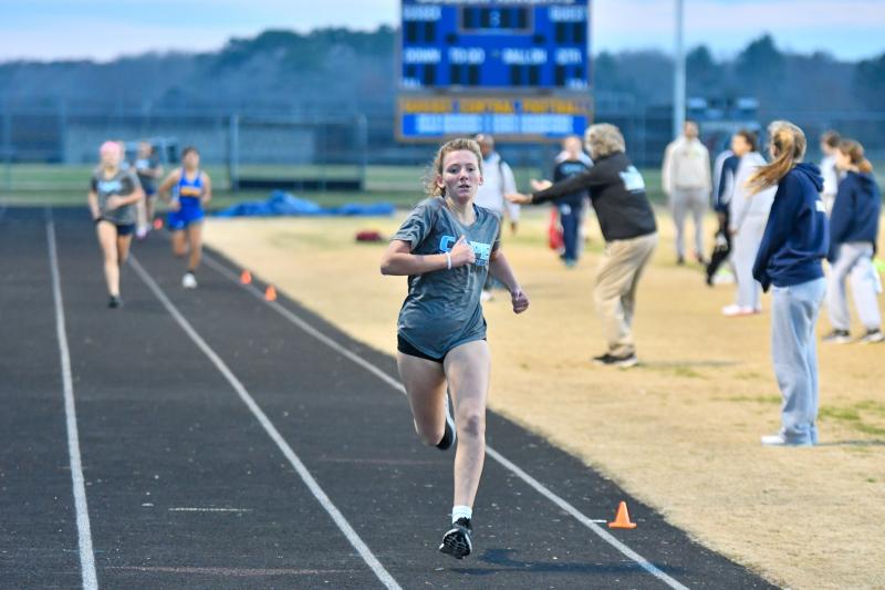 Ella Ruppert wins the 800 meters.