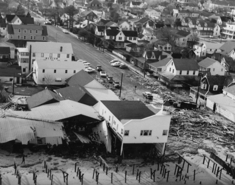This photo shows damage at Playland, which was in the process of being sold to later become Funland on the Rehoboth Beach Boardwalk. DELAWARE PUBLIC ARCHIVES PHOTO