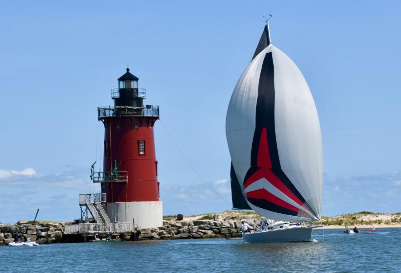 Sailboats taking part in Lewes Yacht Club-sponsored events use the breakwaters and lighthouses as turnaround points in races.