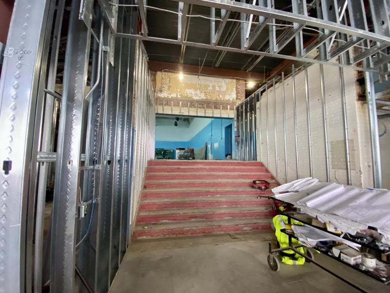 Thousands of former students may recognize these familiar red steps leading to the gym.