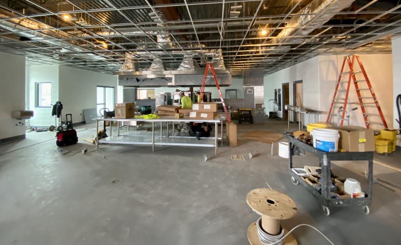 State-of-the-art equipment is being installed in the school kitchen.