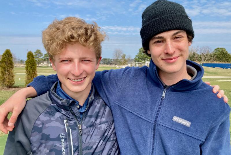 Ethan Mercer, left, and Tom Burn both earned medalist honors as the low scorers in this season’s matches for the Cape Henlopen High School golf team. FRITZ SCHRANCK PHOTOS