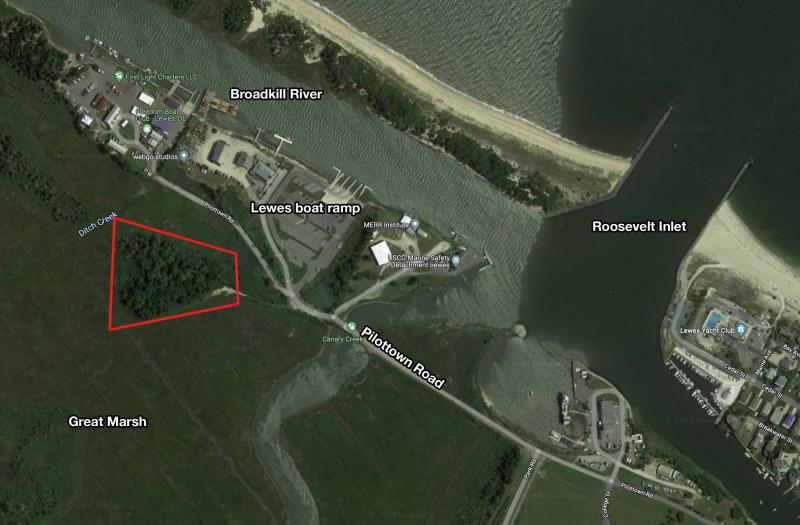The Green Hill Light site is within the red boundaries of this map. NICK ROTH GRAPHIC
