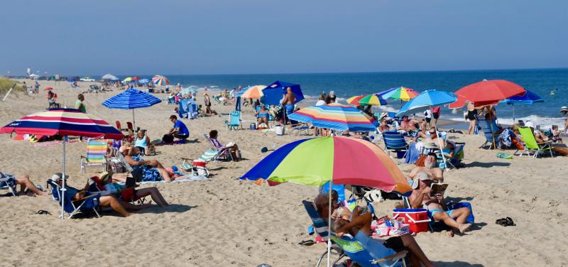On any warm day – in spring, summer and fall – the colorful umbrellas are up along the park’s Atlantic Ocean beach.