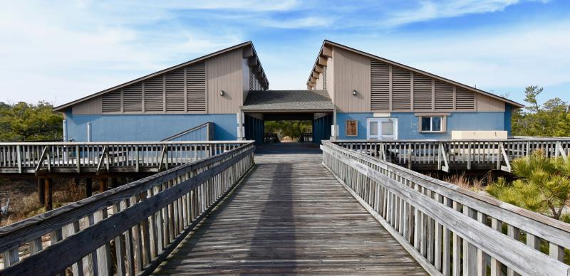 The Sen. David McBride Beach Bathhouse is not busy in the off-season, but as soon as the weather turns warm, it is a hot spot for people heading to the beach.