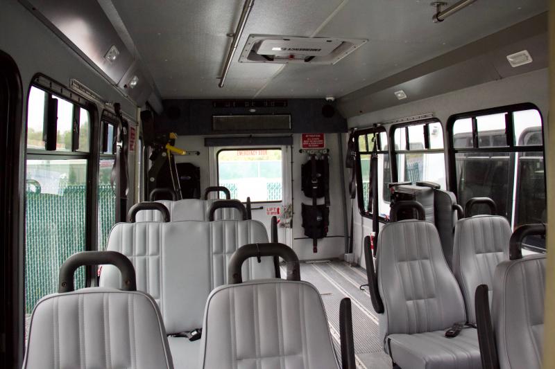 Each bus comprises 12 seats with two places for wheelchairs.
