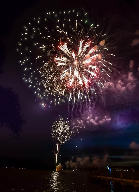 Colors fill the sky in Dewey Beach on the Fourth.
