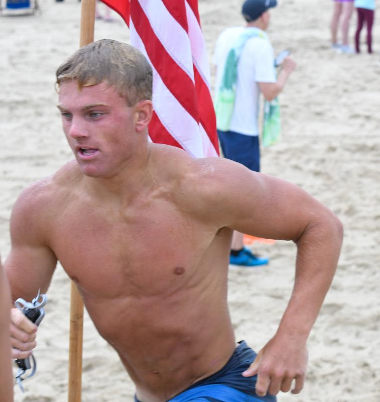 C.J. Fritchman scurries to the transition area.