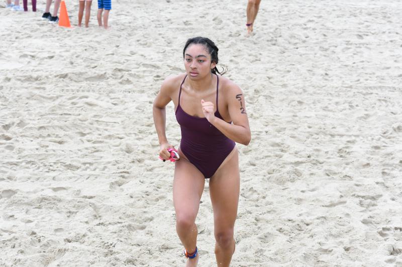 Aya Daisey gears up for the run.