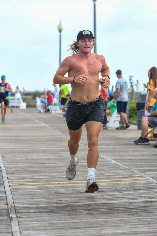 Ricky Brokaw heads to the finish line.