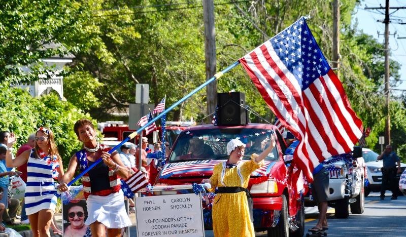 As tradition goes, Diane Hoenen leads the annual July 4 Doo-Dah Parade along Kings Highway in Lewes. The parade was started by Phyllis Hoenen and Carolyn Shockley in 1968. RON MACARTHUR PHOTOS