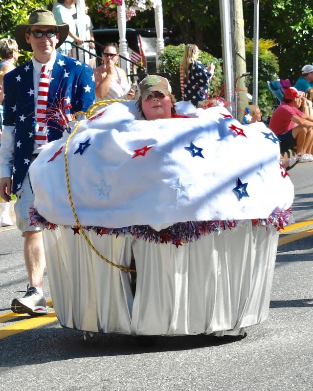 Jack Quirion’s appearance as an Independence Day cupcake is becoming a Doo-Dah Parade tradition.