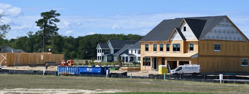 Housing construction is underway at Osprey Point along Old Landing Road. The subdivision will have 217 single-family home lots when completed. RON MACARTHUR PHOTO