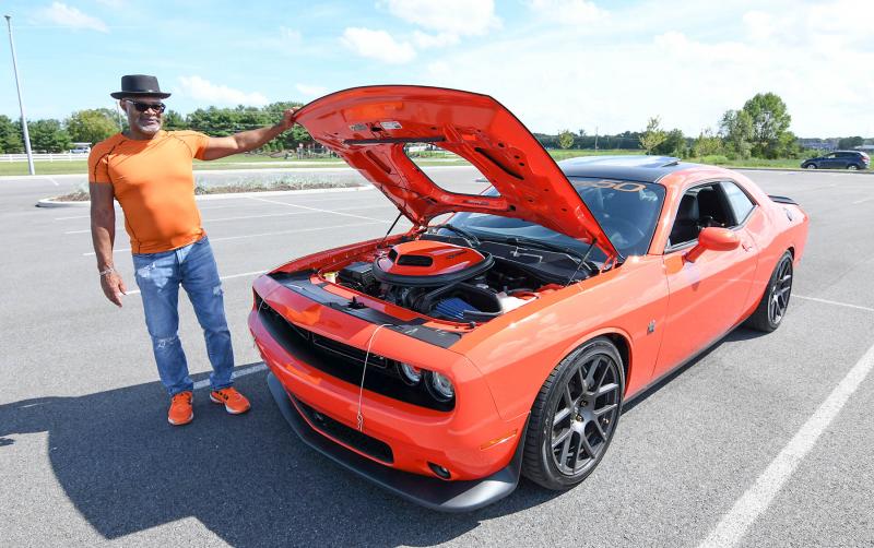 Ron Shockley of Milford shows his 2020 50th Anniversary Dodge Challenger.