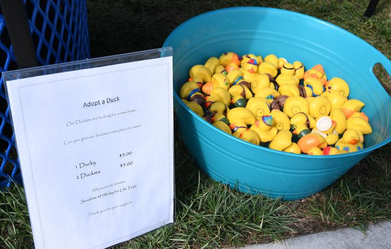 Event attendees were able to donate and adopt a duck.