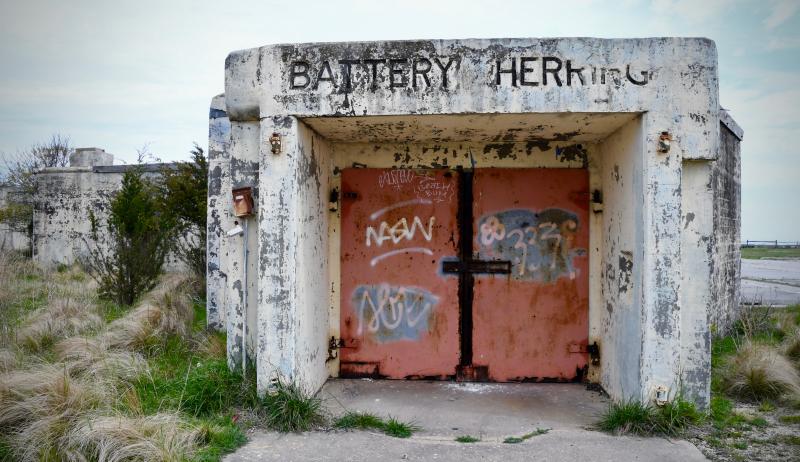 The entrance to Battery Herring is locked by state park staff. It’s possible the battery could eventually be opened for tours.