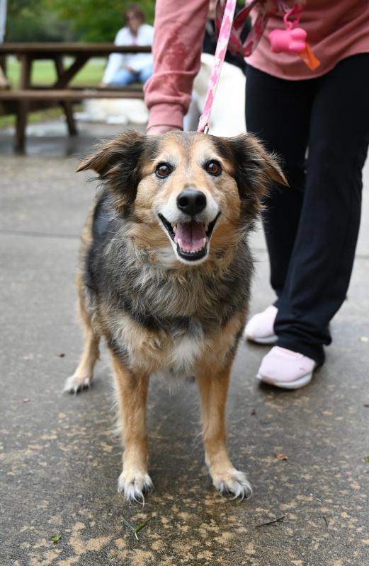 Penny is all smiles before the blessing ceremony.