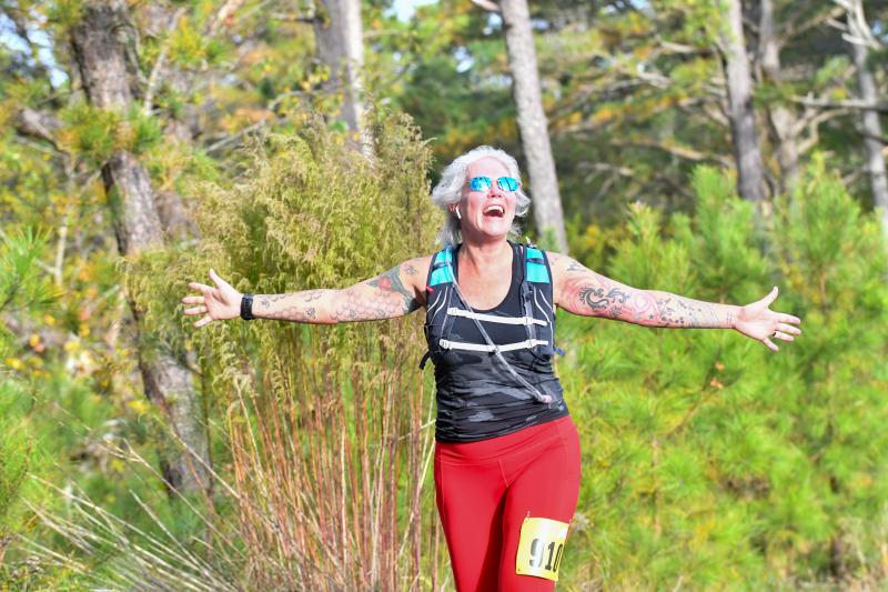 Happy trails in the half-marathon with Amy Hopkins. DAVE FREDERICK PHOTOS