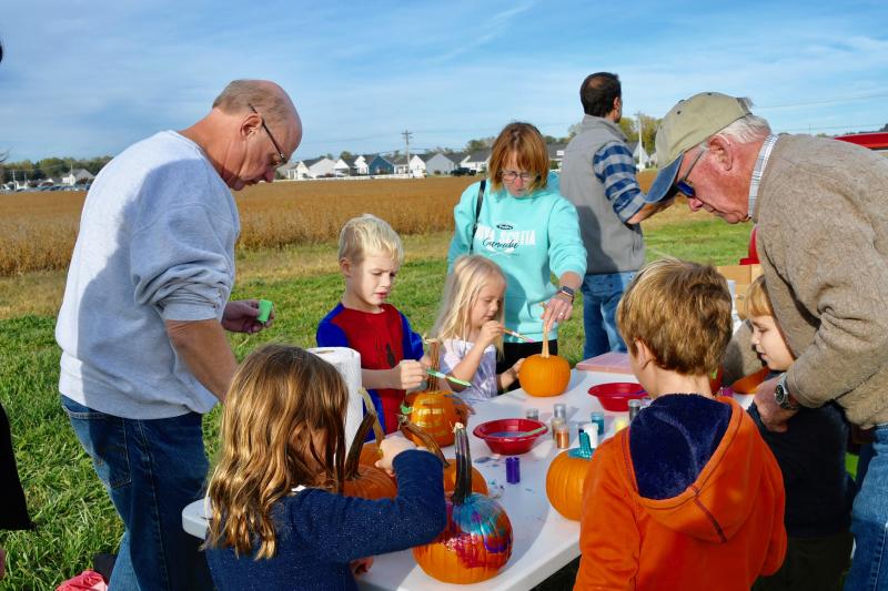 Coastal Christmas Trees donated pumpkins for youngsters to decorate during the event.